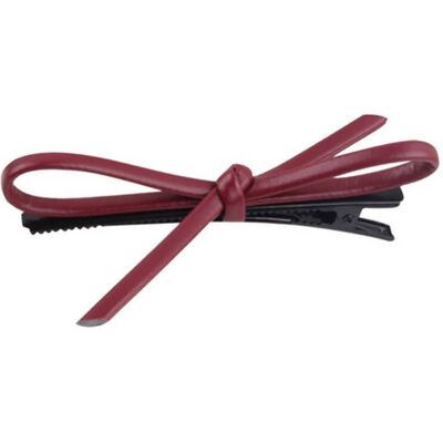 Everneed Pollie Lederschleife Haarspange - Bordeaux Everneed Pollie Lederschleife Haarspange - Bordeaux