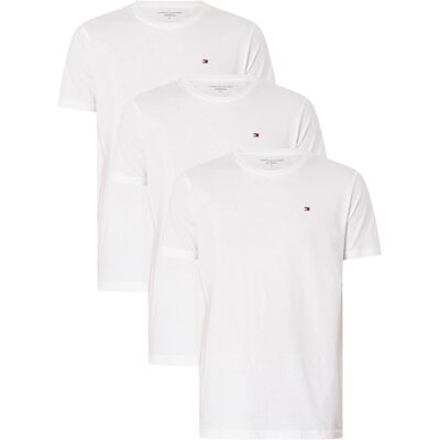 Tommy Hilfiger Cotton Crew Neck Tee 3-Pack Hvid Str. L 3 stk. Tommy Hilfiger Cotton Crew Neck Tee 3-Pack Hvid Str. L 3 stk.