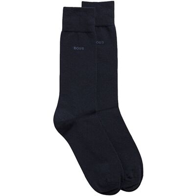 Hugo Boss Strømper 2-Pack Navy Str. 43-46 Hugo Boss Strømper 2-Pack Navy Str. 43-46