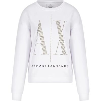 Armani Exchange Woman Sweatshirt White Str. XL Armani Exchange Woman Sweatshirt White Str. XL
