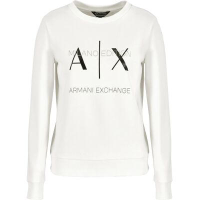 Armani Exchange Frau Sweatshirt Weiß L Armani Exchange Frau Sweatshirt Weiß L