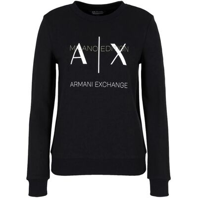 Armani Exchange Frau Sweatshirt Schwarz L Armani Exchange Frau Sweatshirt Schwarz L