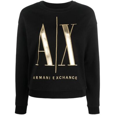 Armani Exchange Woman Sweatshirt Black Str. M Armani Exchange Woman Sweatshirt Black Str. M