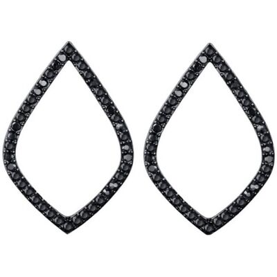Everneed Holly Harlekin Ohrringe - Oxidiert schwarzer Stein Everneed Holly Harlekin Ohrringe - Oxidiert schwarzer Stein