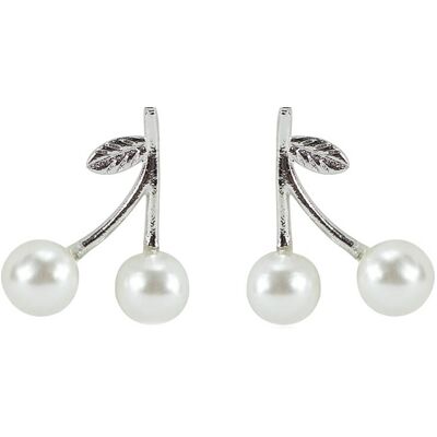 Everneed Cherry Ohrringe - weiß/silber (U) Everneed Cherry Ohrringe - weiß/silber (U)