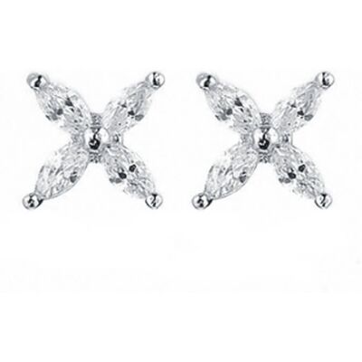 Everneed Cassie - kleine Kristallohrringe Silber (U) Everneed Cassie - kleine Kristallohrringe Silber (U)