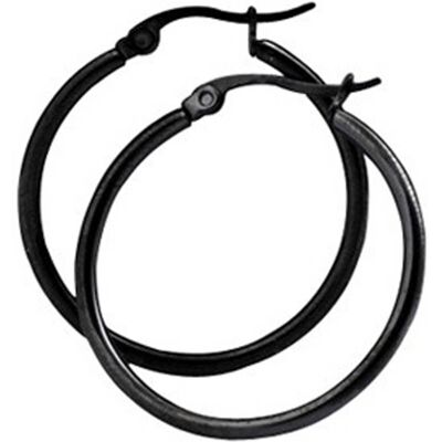 Everneed Mille - Schwarze Creolen - Medium Everneed Mille - Schwarze Creolen - Medium