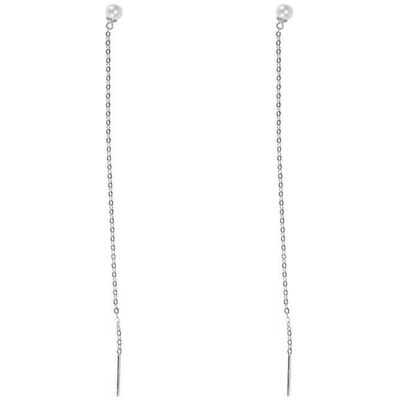 Everneed Elvira - Silberne Hängeohrringe mit kleiner Perle Everneed Elvira - Silberne Hängeohrringe mit kleiner Perle
