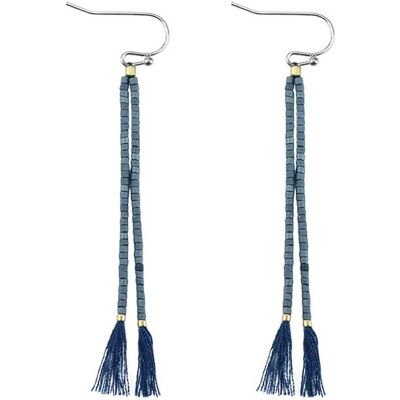 Everneed Nille Tassel Ohrringe - Faded Denim Everneed Nille Tassel Ohrringe - Faded Denim