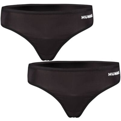 Hummel Smooth Thong 2-pack Black S Hummel Smooth Thong 2-pack Black S