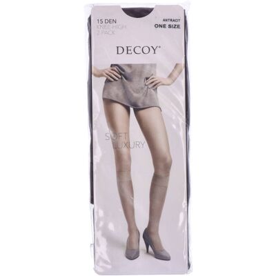 Decoy Silk Look (15 Den) Antracit 2-Pack Knee High One Size Decoy Silk Look (15 Den) Antracit 2-Pack Knee High One Size