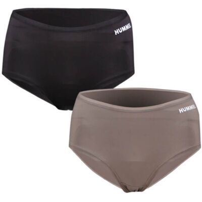 Hummel Smooth Hipster 2-pack Black/Brown XS Hummel Smooth Hipster 2-pack Black/Brown XS