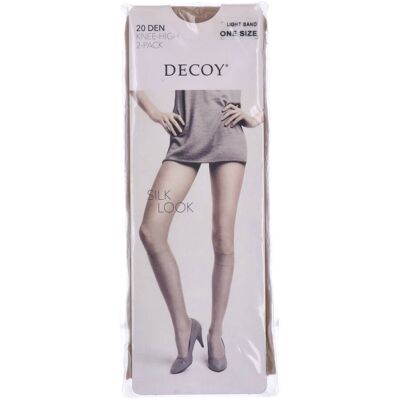 Decoy Silk Look (20 Den) Light Sand 2-Pack Knee High One Size Decoy Silk Look (20 Den) Light Sand 2-Pack Knee High One Size