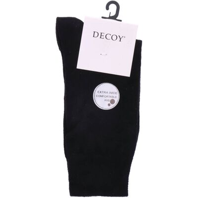 Decoy Ekstra Wide Comfortable Rib Socks Black 37-41 Decoy Ekstra Wide Comfortable Rib Socks Black 37-41