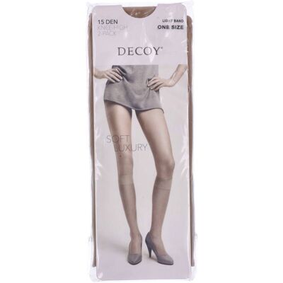 Decoy Silk Look (15 Den) Light Sand 2-Pack Knee High One Size Decoy Silk Look (15 Den) Light Sand 2-Pack Knee High One Size