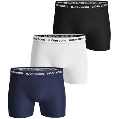 Björn Borg Essential 3-pack Cotton Stretch Shorts - Size XL 3 stk. Björn Borg Essential 3-pack Cotton Stretch Shorts - Size XL 3 stk.