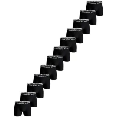 Björn Borg Cotton Stretch Shorts 12-pack Black - Str. L 12 stk. Björn Borg Cotton Stretch Shorts 12-pack Black - Str. L 12 stk.