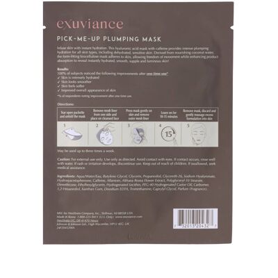 Exuviance - Pick-Me-Up Plumping Mask - Biocellulose Maske Exuviance - Pick-Me-Up Plumping Mask - Biocellulose Maske