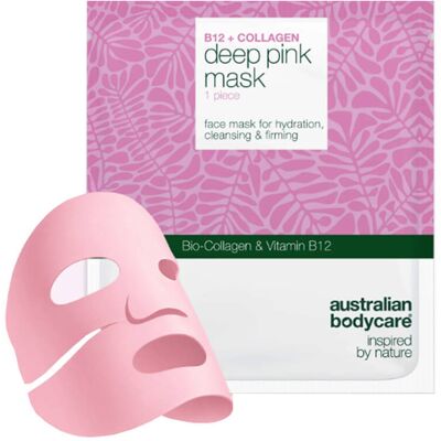 Australian Bodycare B12 + Collagen Deep Pink Mask 4 pcs. 4 stk. Australian Bodycare B12 + Collagen Deep Pink Mask 4 pcs. 4 stk.