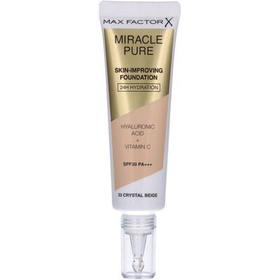 Max Factor Miracle Pure Skin-Improving Foundation - 33 Crystal Beige 30 ml Max Factor Miracle Pure Skin-Improving Foundation - 33 Crystal Beige 30 ml