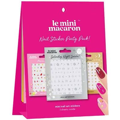 Le Mini Macaron Mini Nagelaufkleber Party Pack 3er Set - Nagelkunstaufkleber Le Mini Macaron Mini Nagelaufkleber Party Pack 3er Set - Nagelkunstaufkleber