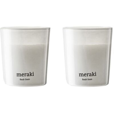Meraki Frische Leinen Duftkerze - 2er-Set Meraki Frische Leinen Duftkerze - 2er-Set