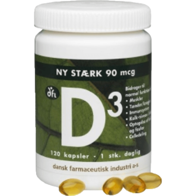 Dansk Farmaceutisk Industri D3-Vitamin Starke Kapseln 90 μg - Nahrungsergänzung Dansk Farmaceutisk Industri D3-Vitamin Starke Kapseln 90 μg - Nahrungsergänzung