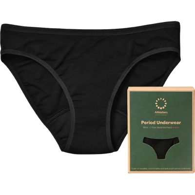 AllMatters Period Underwear Bikini Style Size Medium 1 stk. AllMatters Period Underwear Bikini Style Size Medium 1 stk.