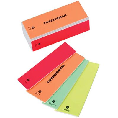 Tweezerman Neon Hot 4-In File, Buff, Smooth & Shine Block - Nagelpolierer Tweezerman Neon Hot 4-In File, Buff, Smooth & Shine Block - Nagelpolierer