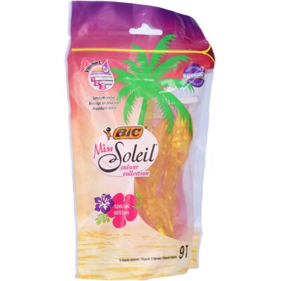 Bic Miss Soleil Colour Collection women's disposable razors 9 stk. Bic Miss Soleil Colour Collection women's disposable razors 9 stk.
