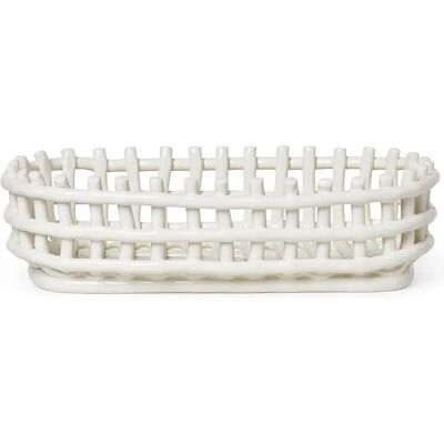 Ferm Living Keramikkorb - Oval Offwhite - Küchendekor Ferm Living Keramikkorb - Oval Offwhite - Küchendekor