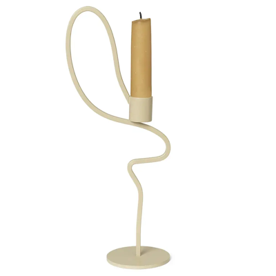Ferm Living Valse Kerzenständer hoch - Cashmere - Kerzenhalter Ferm Living Valse Kerzenständer hoch - Cashmere - Kerzenhalter