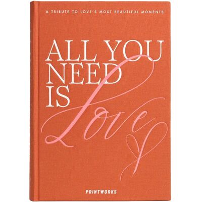 Printworks, Photo Book All You Need is Love, Orange Printworks, Photo Book All You Need is Love, Orange
