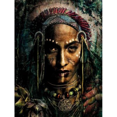 Artwood, Wanddekoration Indisches Portrait 80X120 cm Artwood, Wanddekoration Indisches Portrait 80X120 cm