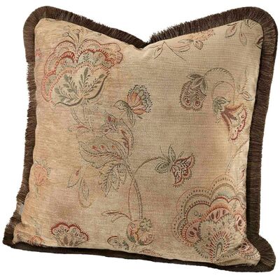 Artwood, Miralago Blume Beige Kissenbezug Fransen 60X60 Artwood, Miralago Blume Beige Kissenbezug Fransen 60X60