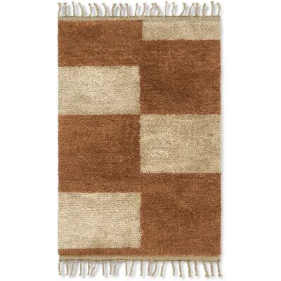 ferm LIVING Mara Knot-Teppich S - 80x120 cm - Dunkel Ziegel/Off-White ferm LIVING Mara Knot-Teppich S - 80x120 cm - Dunkel Ziegel/Off-White