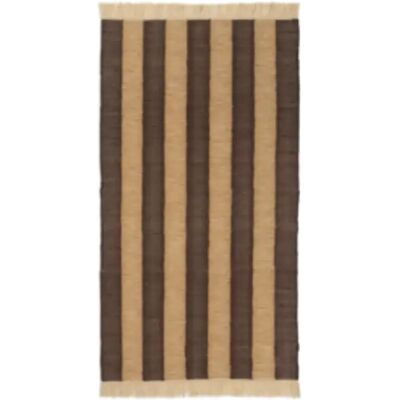 Ferm Living, Ives Rug - 80 x 140 - Tan/Chocolate Ferm Living, Ives Rug - 80 x 140 - Tan/Chocolate