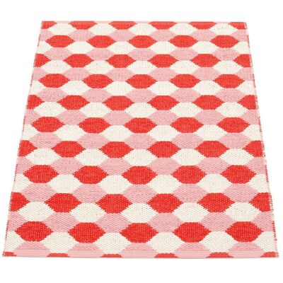 Pappelina, Dana Teppich 70x100 cm coral red / piglet / vanilla Pappelina, Dana Teppich 70x100 cm coral red / piglet / vanilla