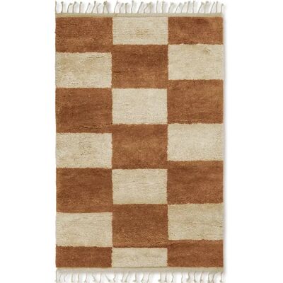 ferm LIVING-collectie Vloerkleed Mara handgeknoopt 120x180 cm dark brick - off white ferm LIVING-collectie Vloerkleed Mara handgeknoopt 120x180 cm dark brick - off white
