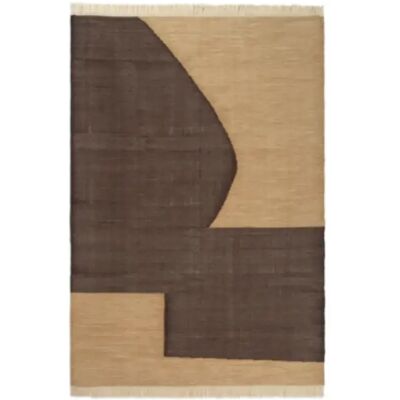 Ferm Living, Forene Teppich 140 x 200 cm – Hellbraun/Schokoladenbraun Ferm Living, Forene Teppich 140 x 200 cm – Hellbraun/Schokoladenbraun