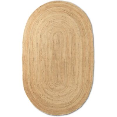 Ferm Living Eternal Oval Jute Rug Small 140x200 cm - Natural Ferm Living Eternal Oval Jute Rug Small 140x200 cm - Natural