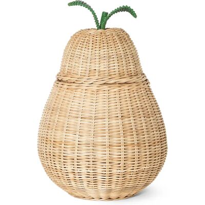 ferm living - Großes Birnenförmiger Aufbewahrungskorb H 59 cm - Natur / Grün ferm living - Großes Birnenförmiger Aufbewahrungskorb H 59 cm - Natur / Grün