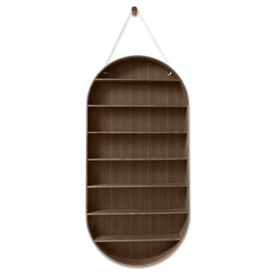 Ferm Living Dorm Oval Wandregal - Geräucherte Eiche Ferm Living Dorm Oval Wandregal - Geräucherte Eiche
