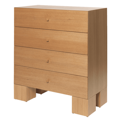 Ferm Living, Kuben Kommode 1x4 - Natürliches Eichenfurnier Ferm Living, Kuben Kommode 1x4 - Natürliches Eichenfurnier