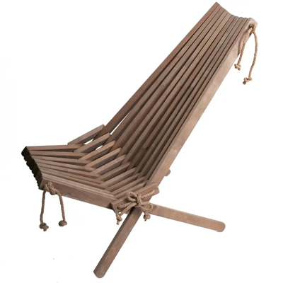 EcoFurn Greige Massivholz Relaxstuhl - Lounge Chair EcoFurn Greige Massivholz Relaxstuhl - Lounge Chair