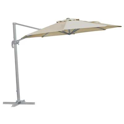 Brafab, Linz 300 cm freihängender Sonnenschirm Hellgrau/Khaki Brafab, Linz 300 cm freihängender Sonnenschirm Hellgrau/Khaki