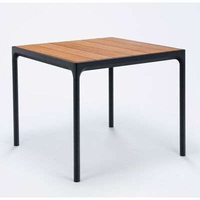 Houe, Four Esstisch 90x90 cm schwarz/Bambus Aluminium Houe, Four Esstisch 90x90 cm schwarz/Bambus Aluminium
