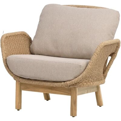 Brafab, Lily sessel Twist straw / Plush wheat / teak Brafab, Lily sessel Twist straw / Plush wheat / teak