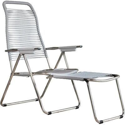 Fiam, Spaghetti Liegestuhl mattgrau Aluminium Fiam, Spaghetti Liegestuhl mattgrau Aluminium