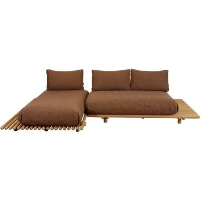 Cane-line, Sticks Sofa mit Chaiselongue Teak/umber brown Cane-line, Sticks Sofa mit Chaiselongue Teak/umber brown